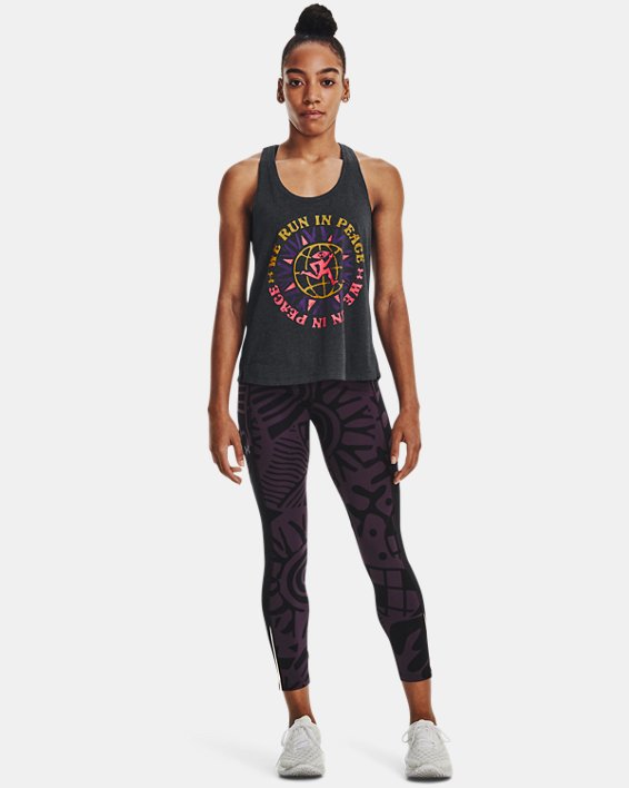 Camiseta sin mangas UA Run In Peace para mujer, Black, pdpMainDesktop image number 2